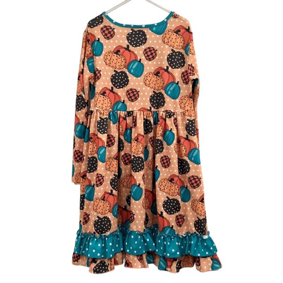 Marie Nicole Dress Girls XXXXL (8) Used Pumpkin Fall Thanksgiving Halloween - Picture 2 of 9